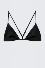 Black - Racerback Triangle Bikini Top - 3