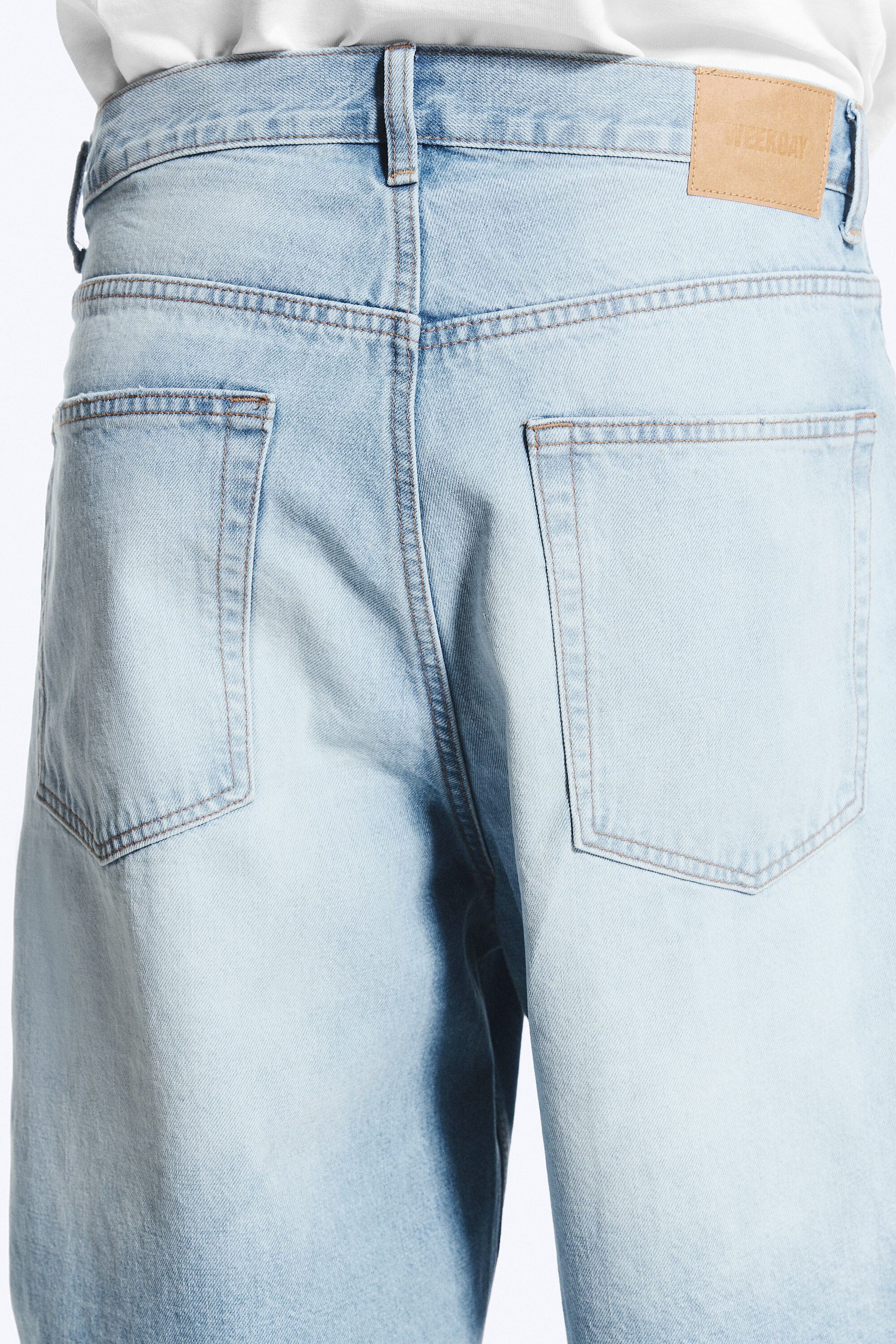 Kimberley Blue - Light Blue - Astro Mid Rise Loose Baggy Denim Shorts - 4