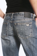 Marina Blue - Dark Blue - Aura Low Rise Relaxed Bootcut Jeans - 4