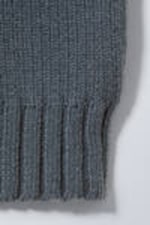 Taubenblau - Rippstrick-Stulpen - 1