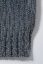 Taubenblau - Rippstrick-Stulpen - 1