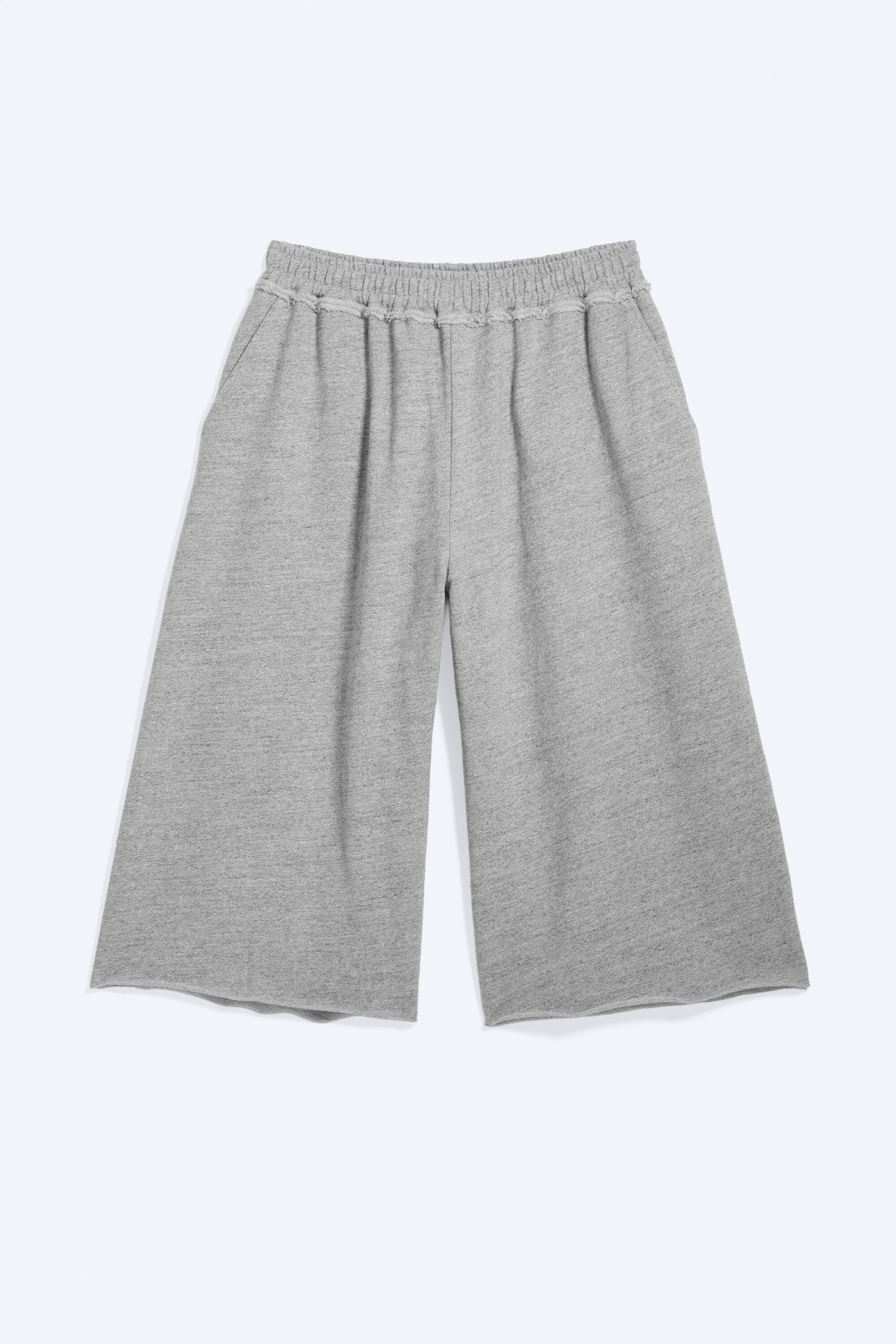 Dimmig Ljusgrå Melange - Avslappnade terry-shorts - 3