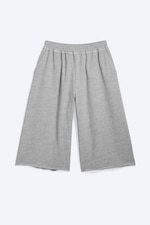 Dimmig Ljusgrå Melange - Avslappnade terry-shorts - 3