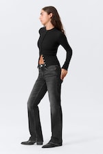 Paloma Black - Black - Tension Mid Rise Slim Bootcut Leg Jeans - 2