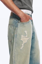 Honey Blue - Light Blue - Void Mid Rise Loose Long Denim Shorts - 1