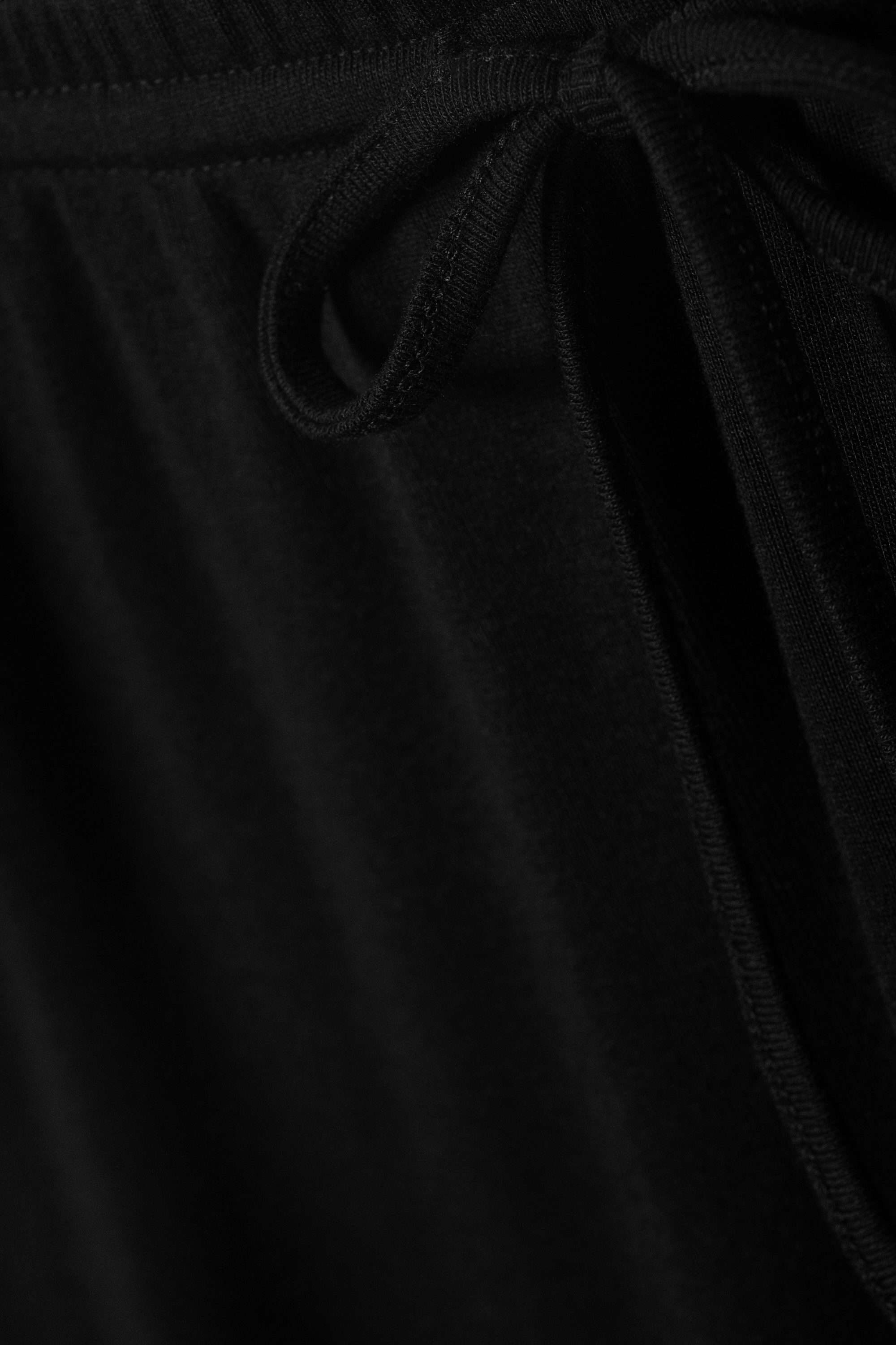 Black - Mid Rise Relaxed Pyjama Trousers - 5