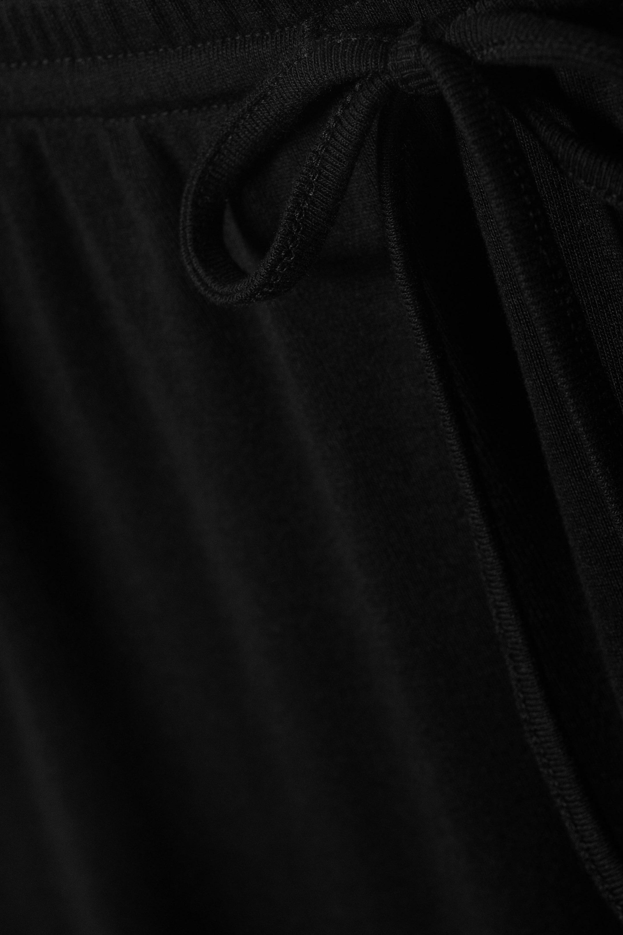 Noir - Pantalon de pyjama décontracté taille mi-haute - 5