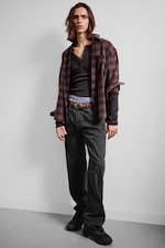 Risso Black - Black - Space Mid Rise Relaxed Straight Leg Jeans - 0