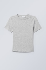 Grey - Slim Fitted T-shirt - 3
