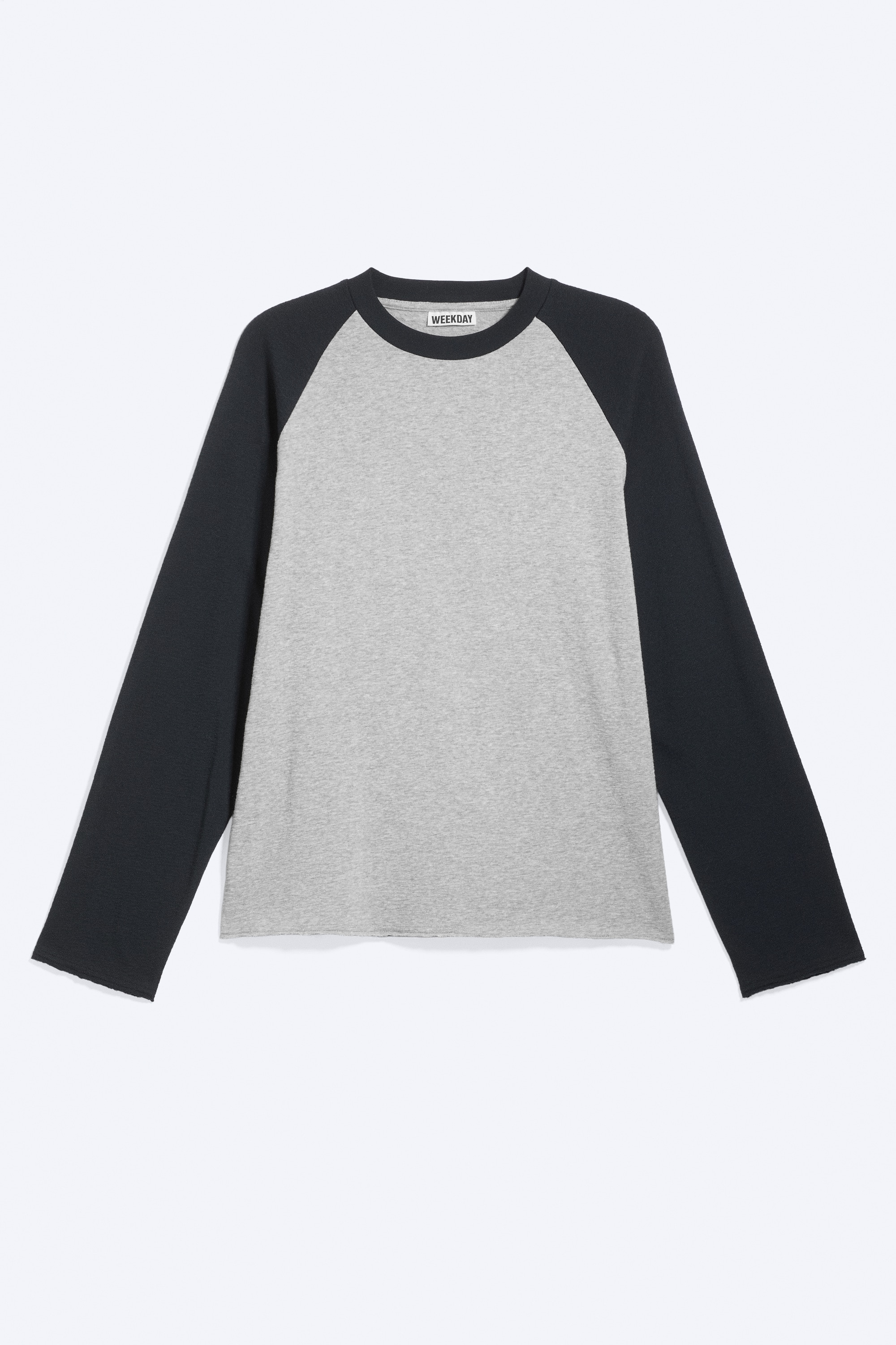RAGLAN LONG-SLEEVE - Grey Melange/Black