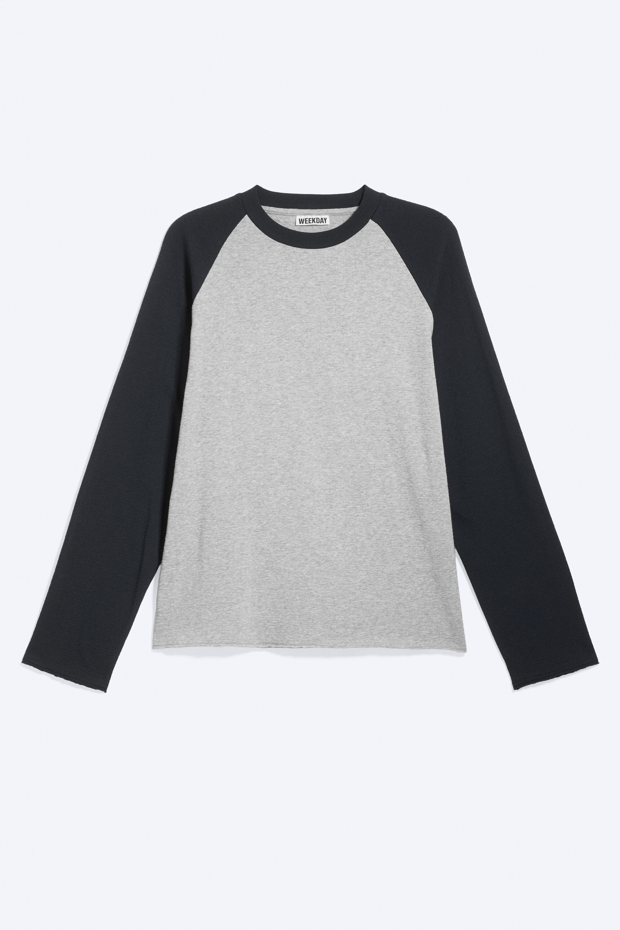 raglan long-sleeve - Grey Melange/Black | Weekday EU
