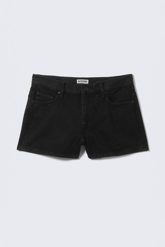 Duchess Short en jean taille basse - Black Rinse - Noir/Port Blue - Bleu clair - 1