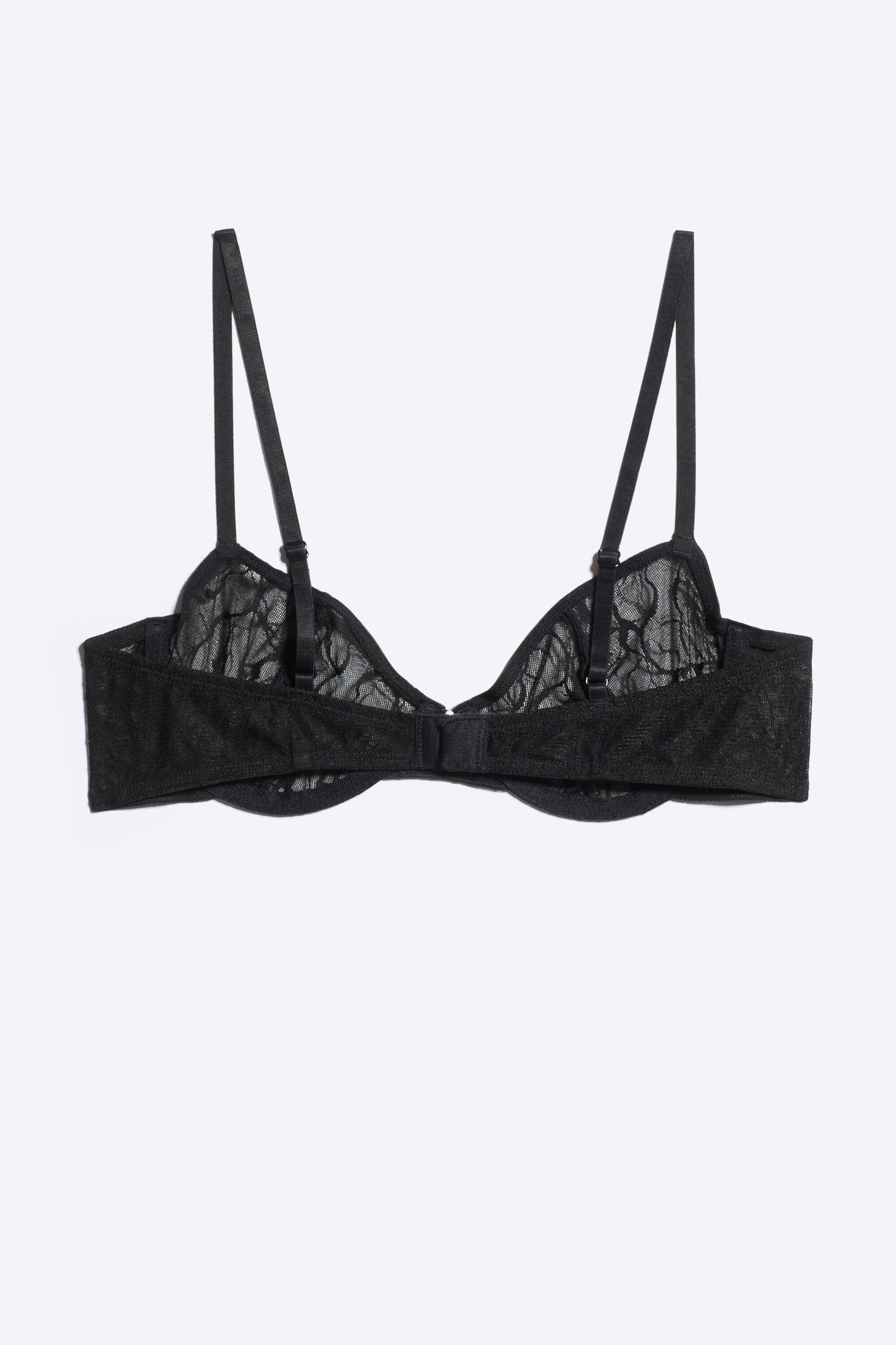 Black Lace - Sheer wire bra - 2