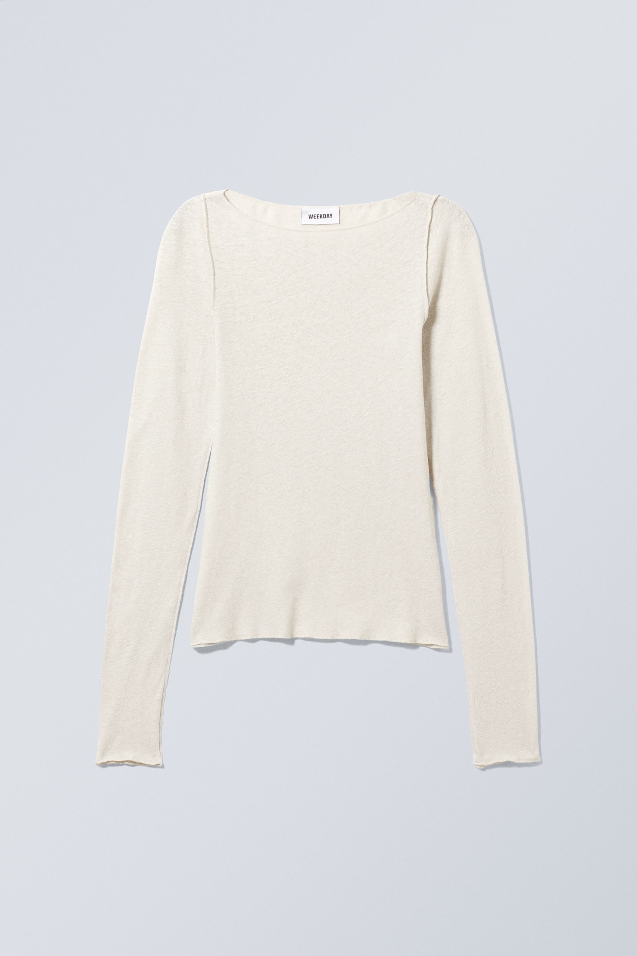 Beige - Fair linnen longsleeve - 0