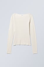 Beige - Fair linnen longsleeve - 0