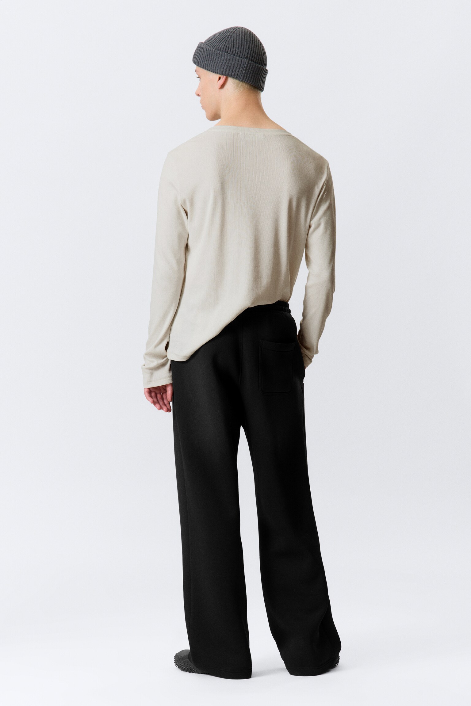 Pantalón de chándal de neopreno con efecto lavado - Negro/Marrón oscuro lavado - 5