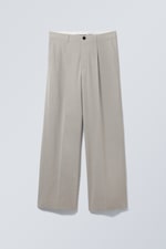 Dusty Beige - Uno Loose Suit Trousers - 0