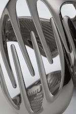 Silberfarben - Skulpturale Mini-Haarklammer - 2