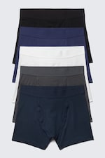 Black/Blue/White/Grey - 5-pack Boxer Briefs - 0