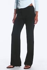 Noir - Pantalon taille basse droit et ajusté - 1