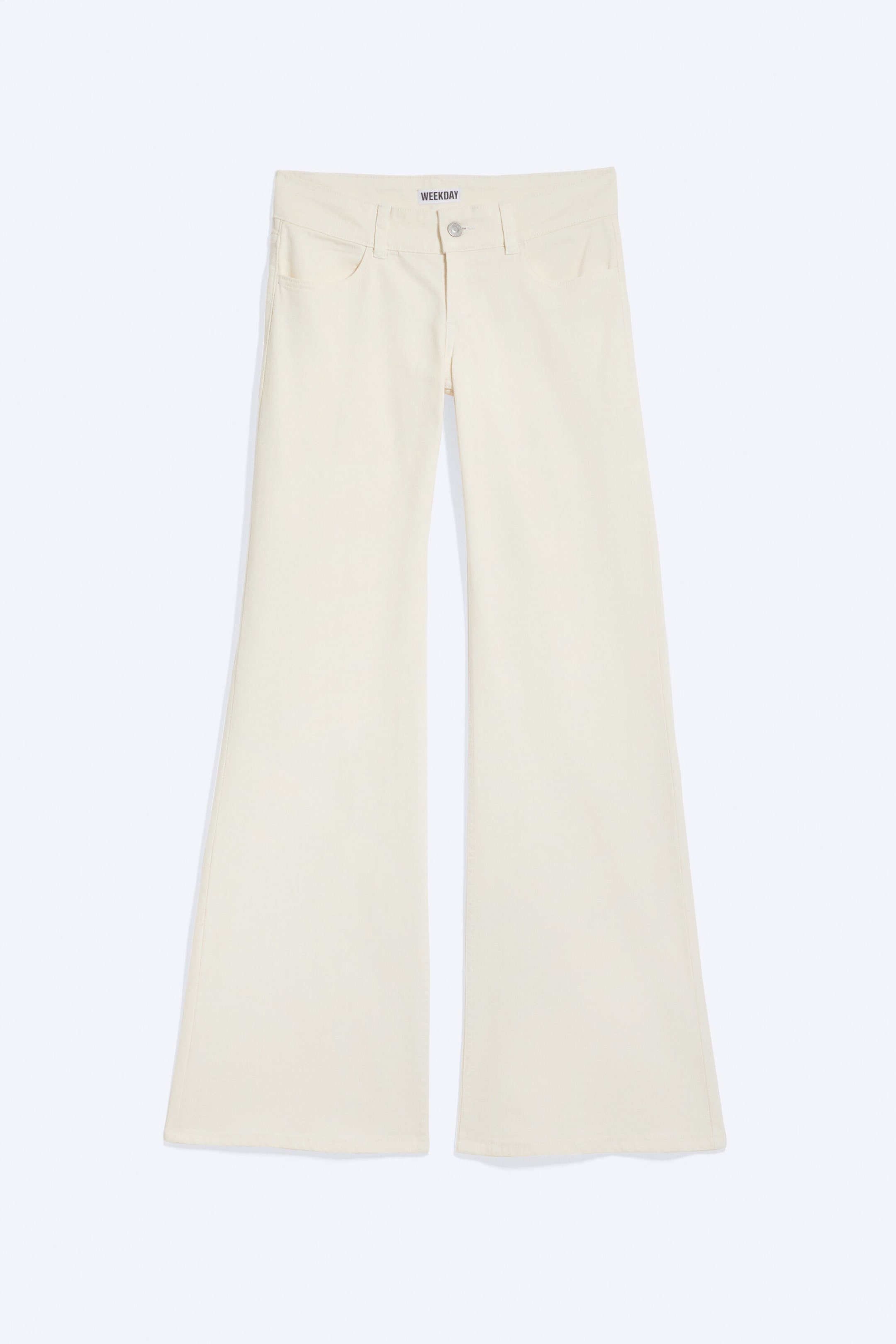 Dusty White - Stretch Bootcut Trousers - 3