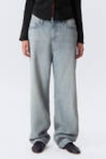 Brick Blue - Light Blue - Galaxy Loose Straight Leg Jeans - 1