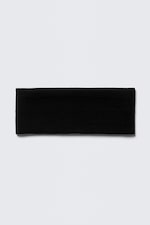Black - Ribbed Double-Layered Headband - 0