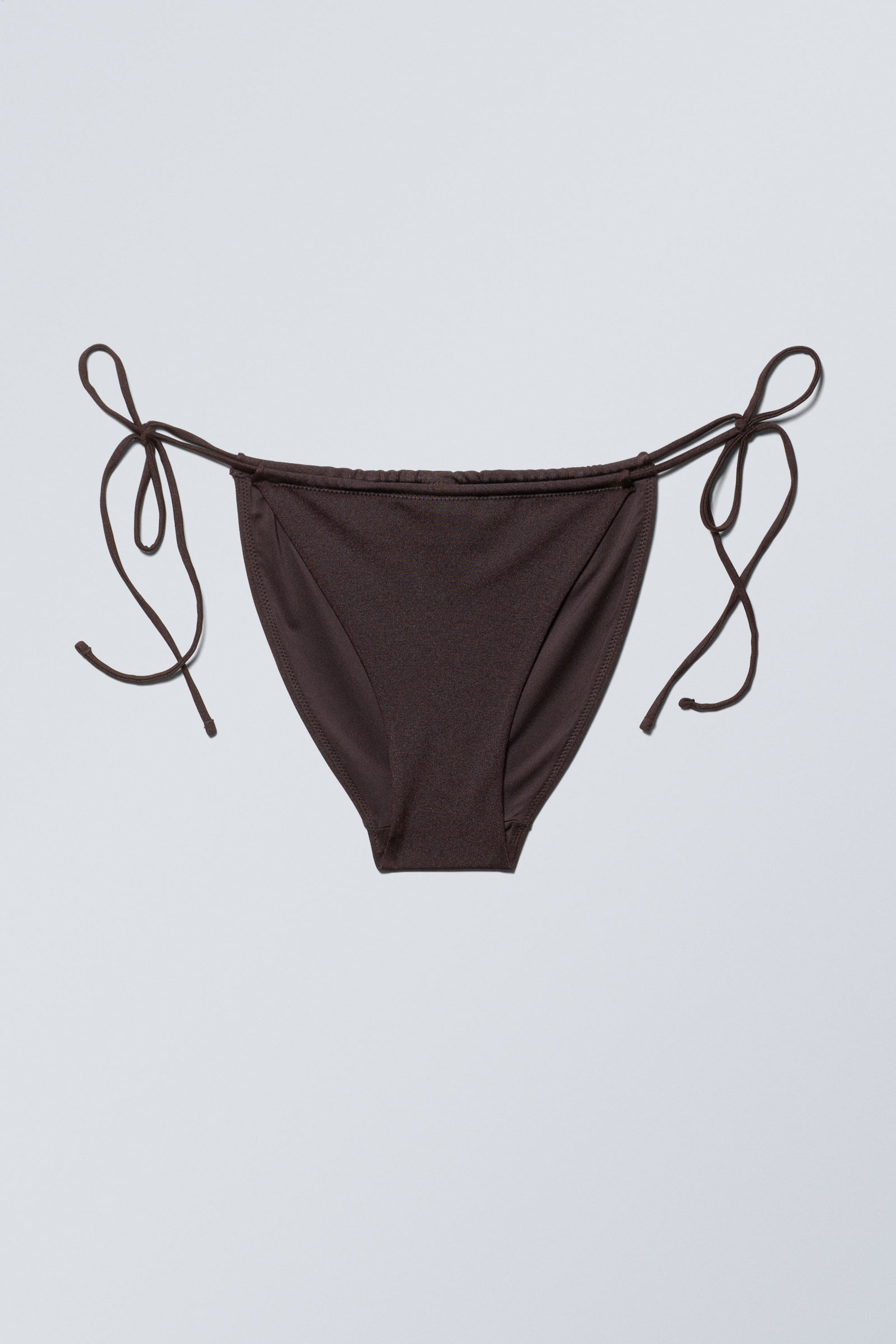 Dark Brown - Strappy Tie Bikini Bottoms - 3