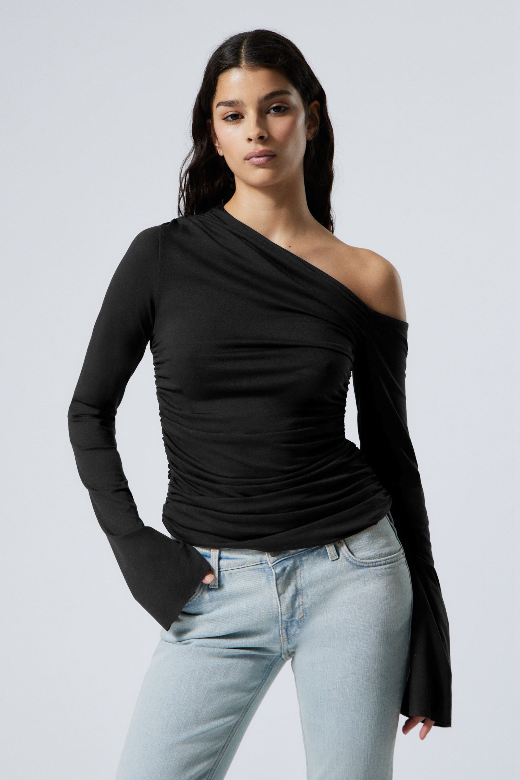 #272628 - Drape Asymmetric Lyocell Top - 1