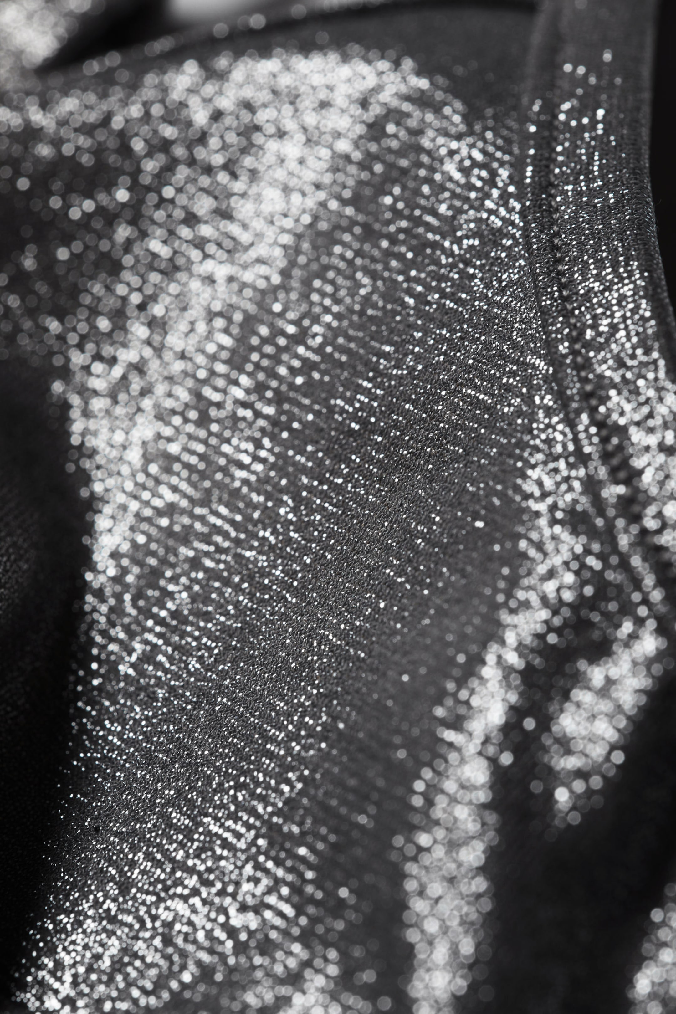 Grey Glitter - Minimal Glitter Bikini Top - 2