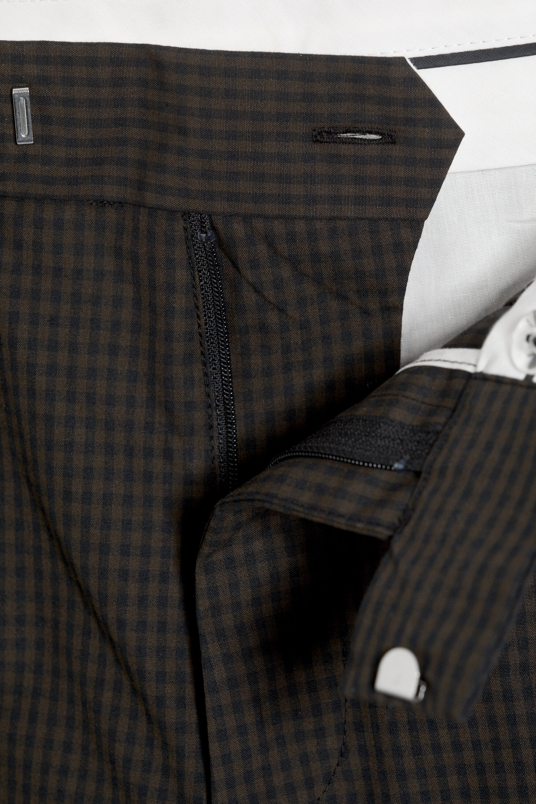 Braun kariert - Felix Barrel-Chinohose - 5