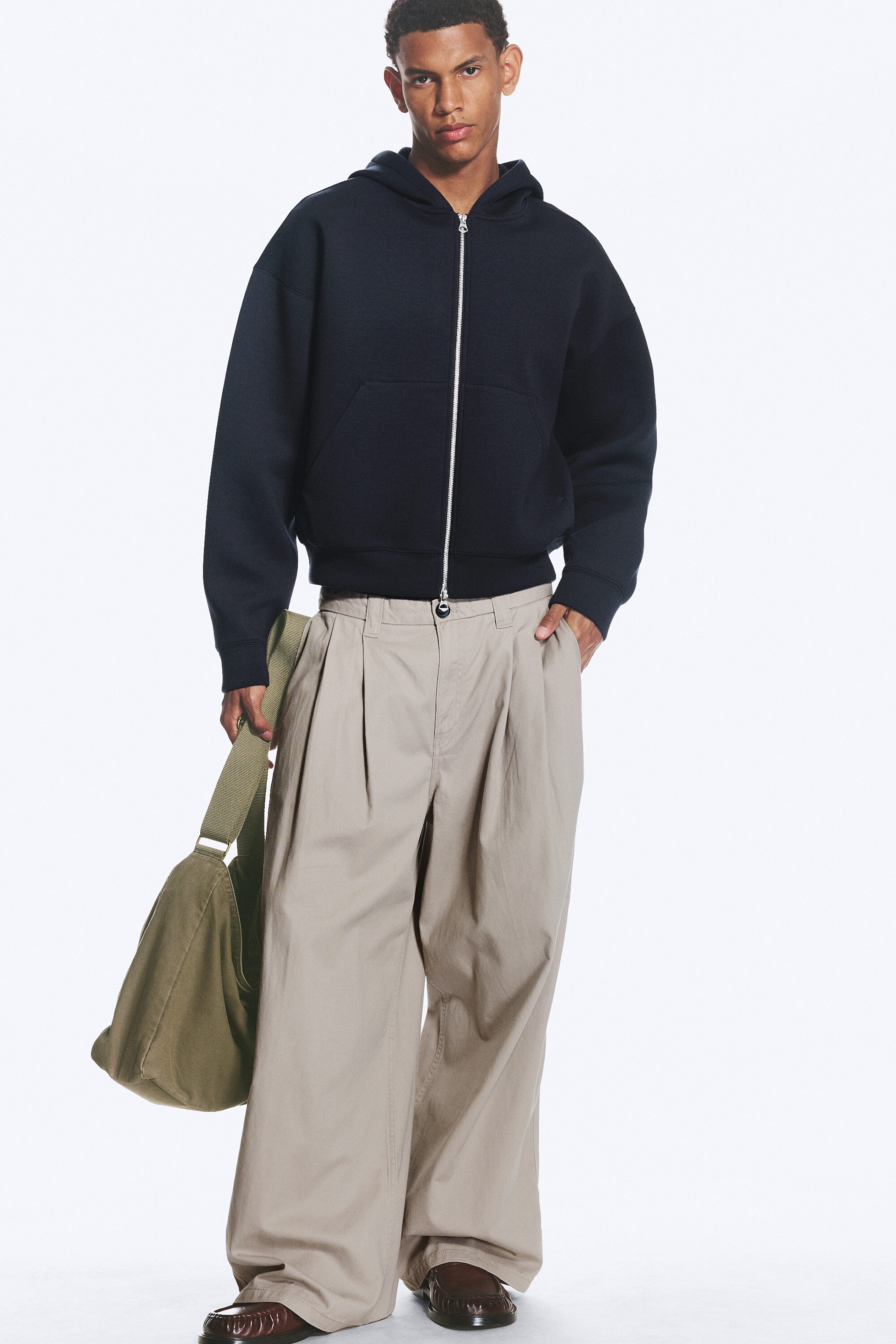 Dark Blue - Simon Scuba Zip Hoodie - 1