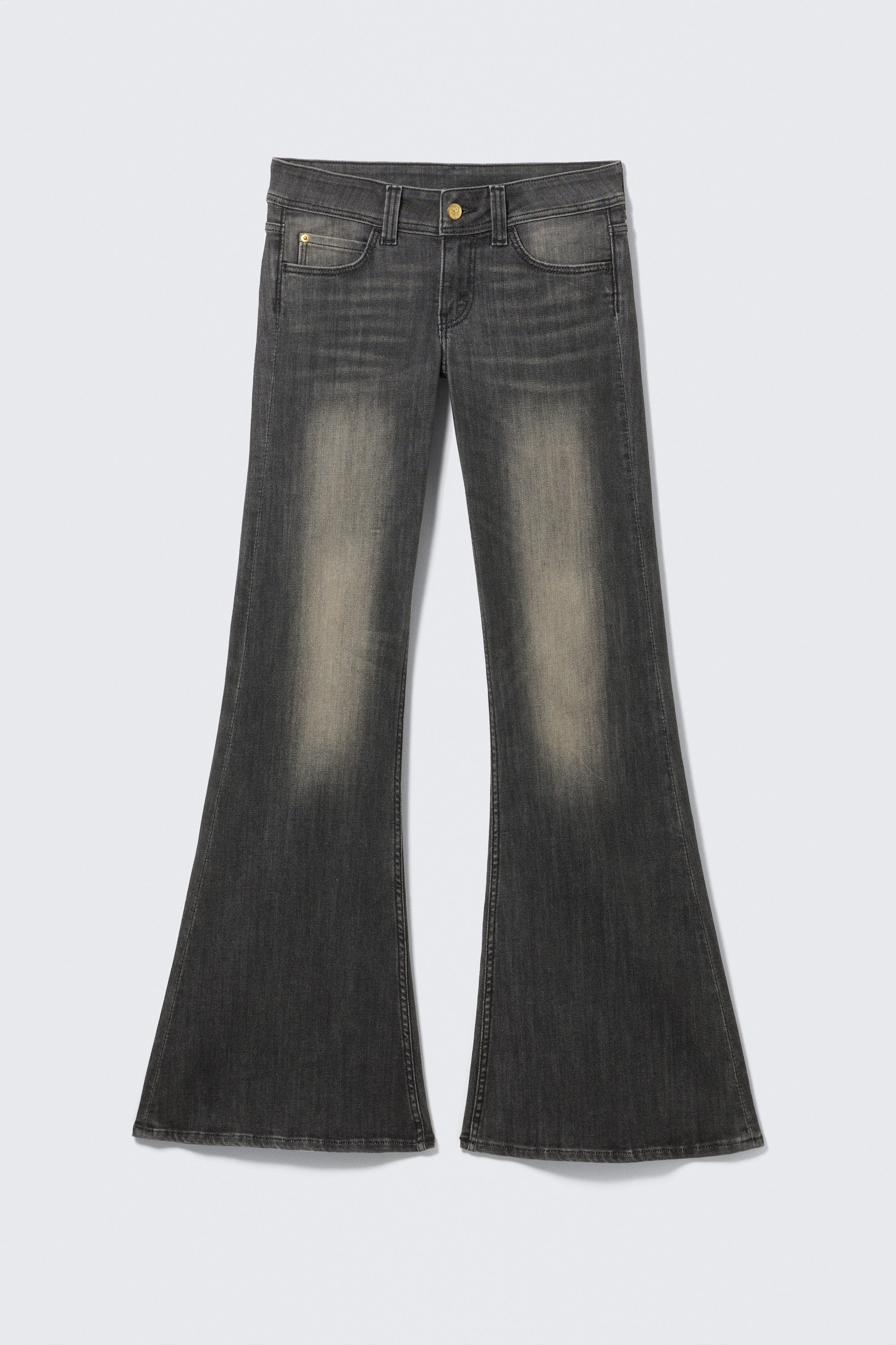 Mustard Black - Schwarz - Skinny-Jeans mit Schlag und niedrigem Bund - 4