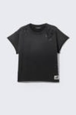 Faded Black - CM x LB Boxy Crystallised Unisex T-shirt - 7
