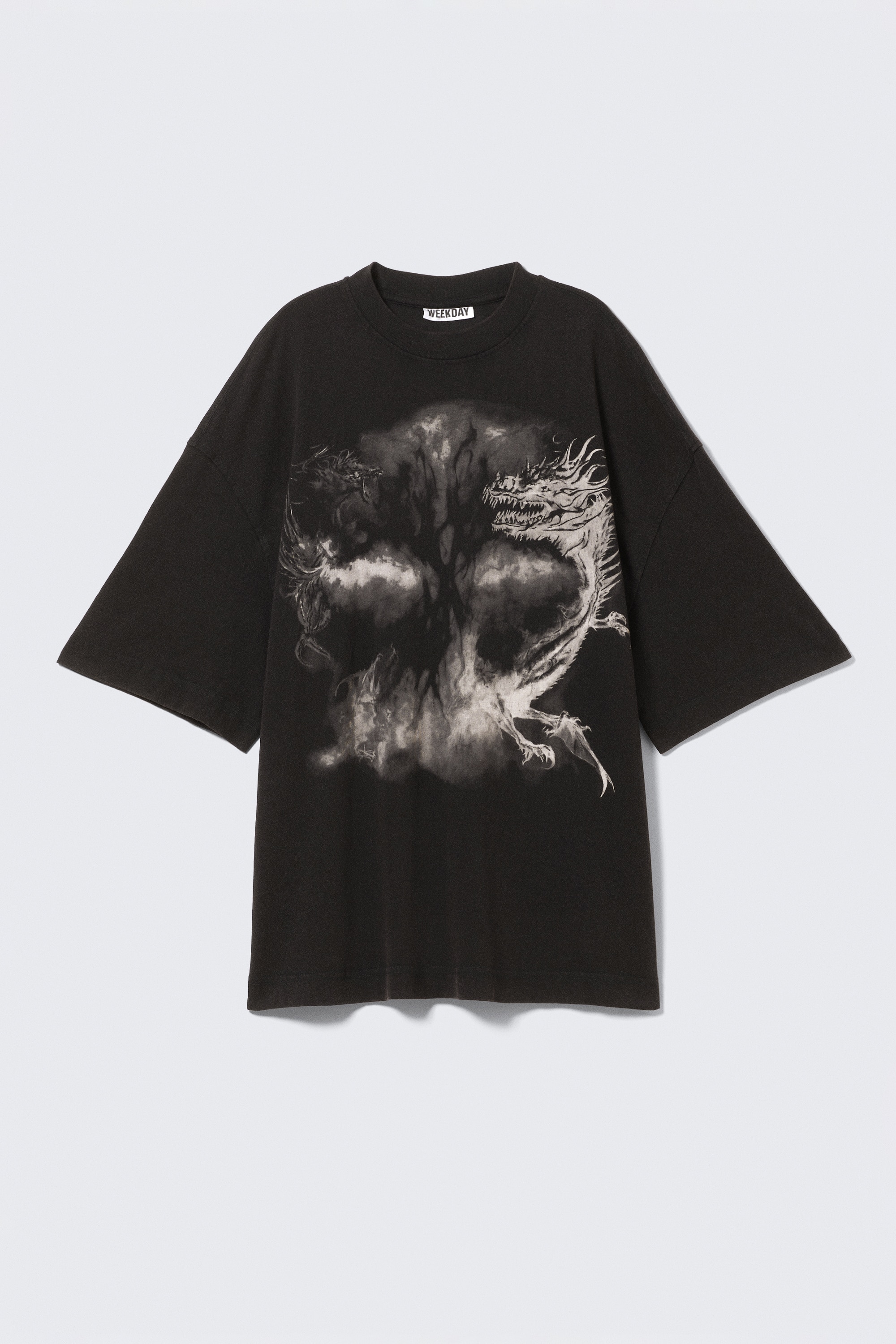 Camiseta oversized amplia estampada - Dragon/Blanco - Energy