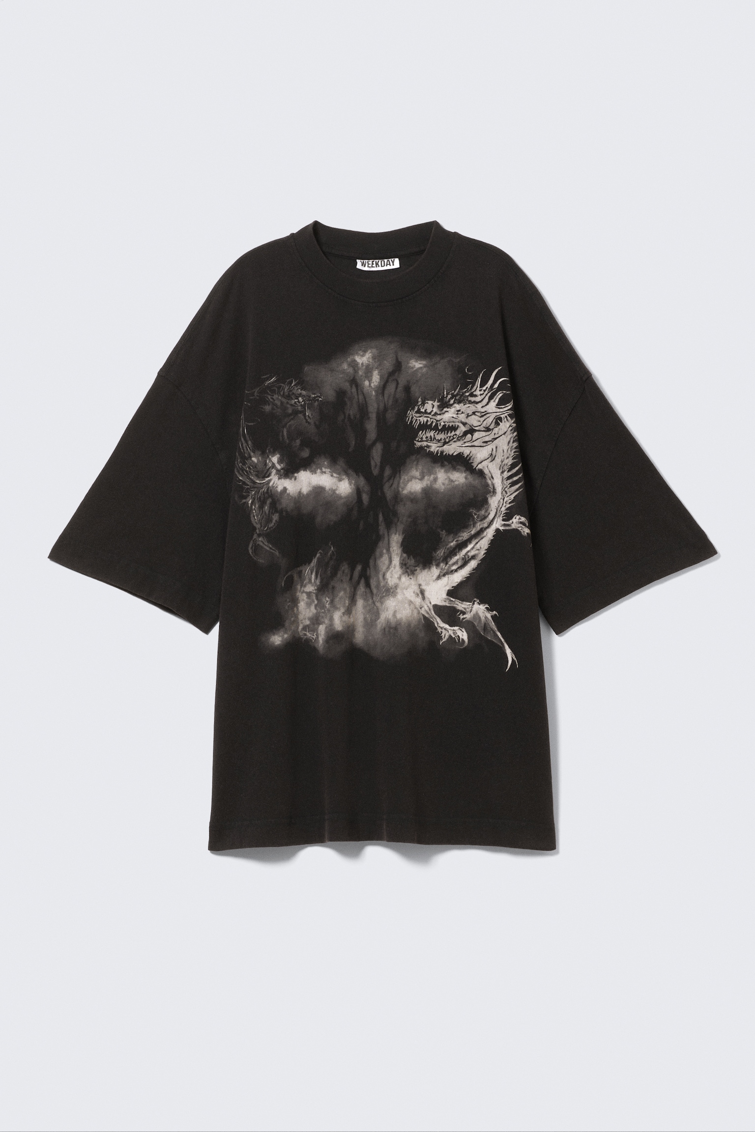 Camiseta oversized amplia estampada - Dragon/Tie-dye naranja/Blanco - Energy/Lila claro - Deep Dreams - 2