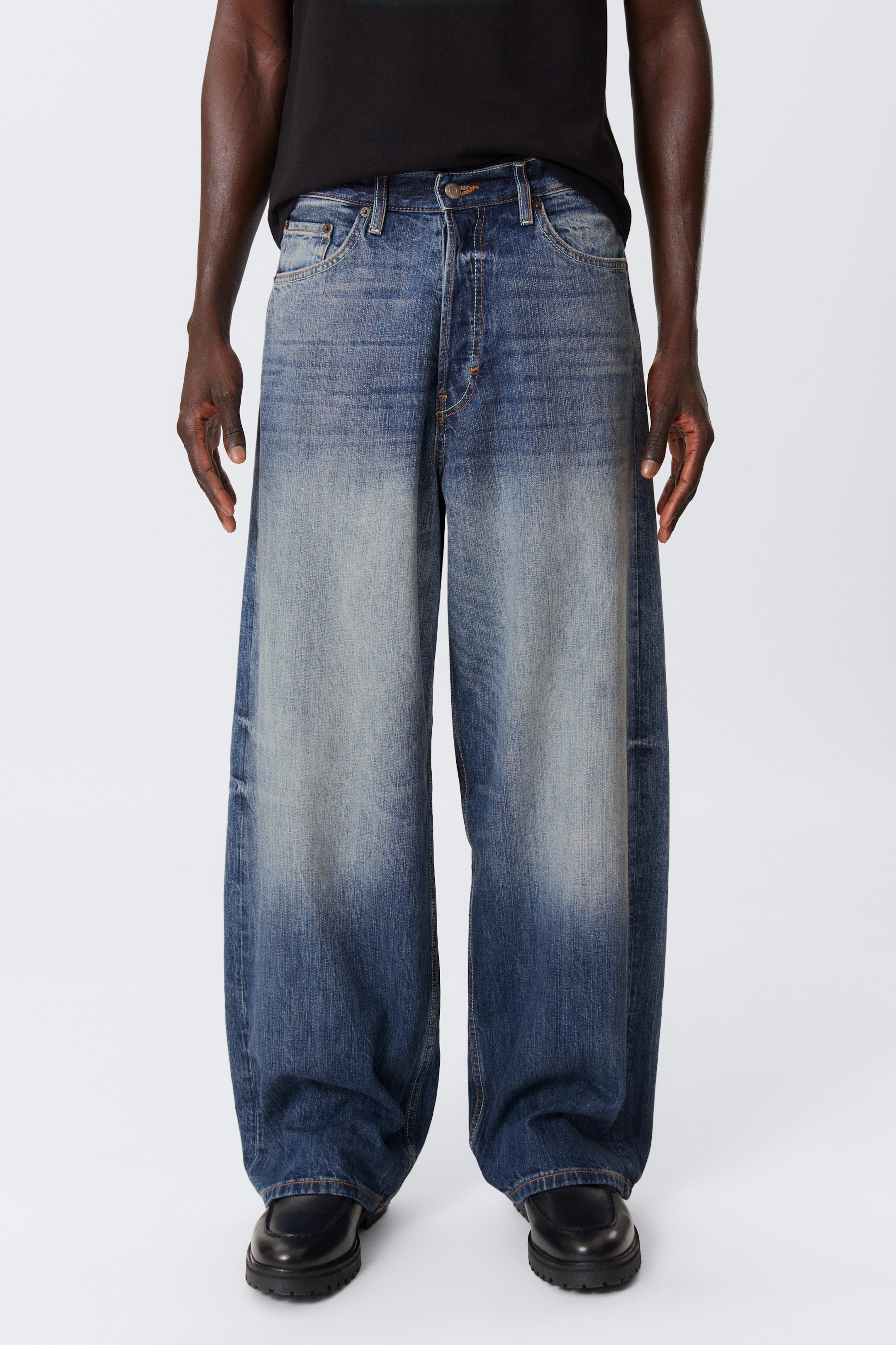 Grotere afbeelding bekijken: Astro Loose Baggy Leg Jeans - Board Blue - Medium Blue - HEREN | H&M BE 2