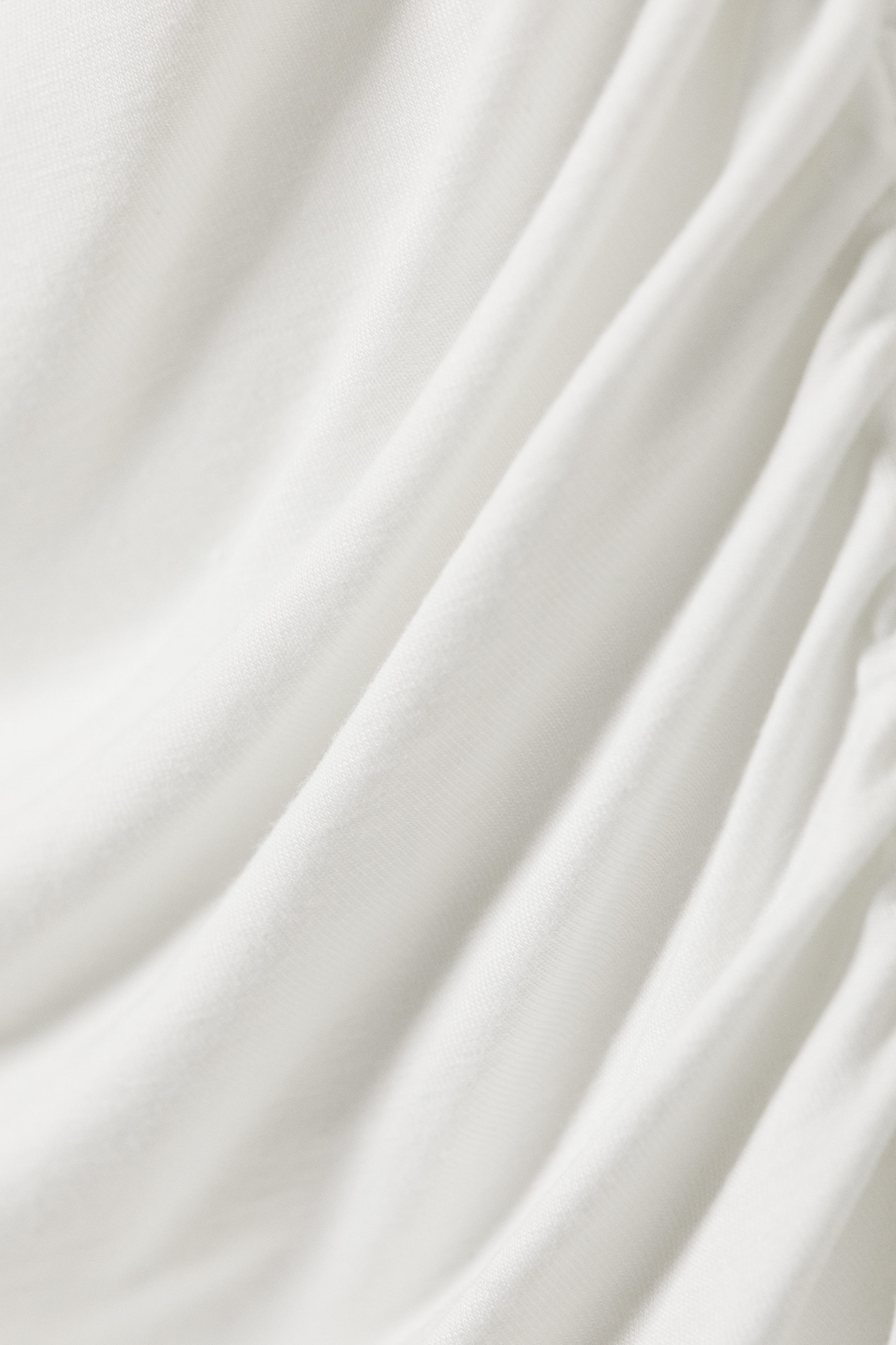 Wit - Off-shoulder top met lange mouwen en rimpeleffect - 4