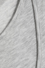 Verwaschenes Hellgrau-Melange - Henley-Shirt mit Dreiviertelärmeln - 5