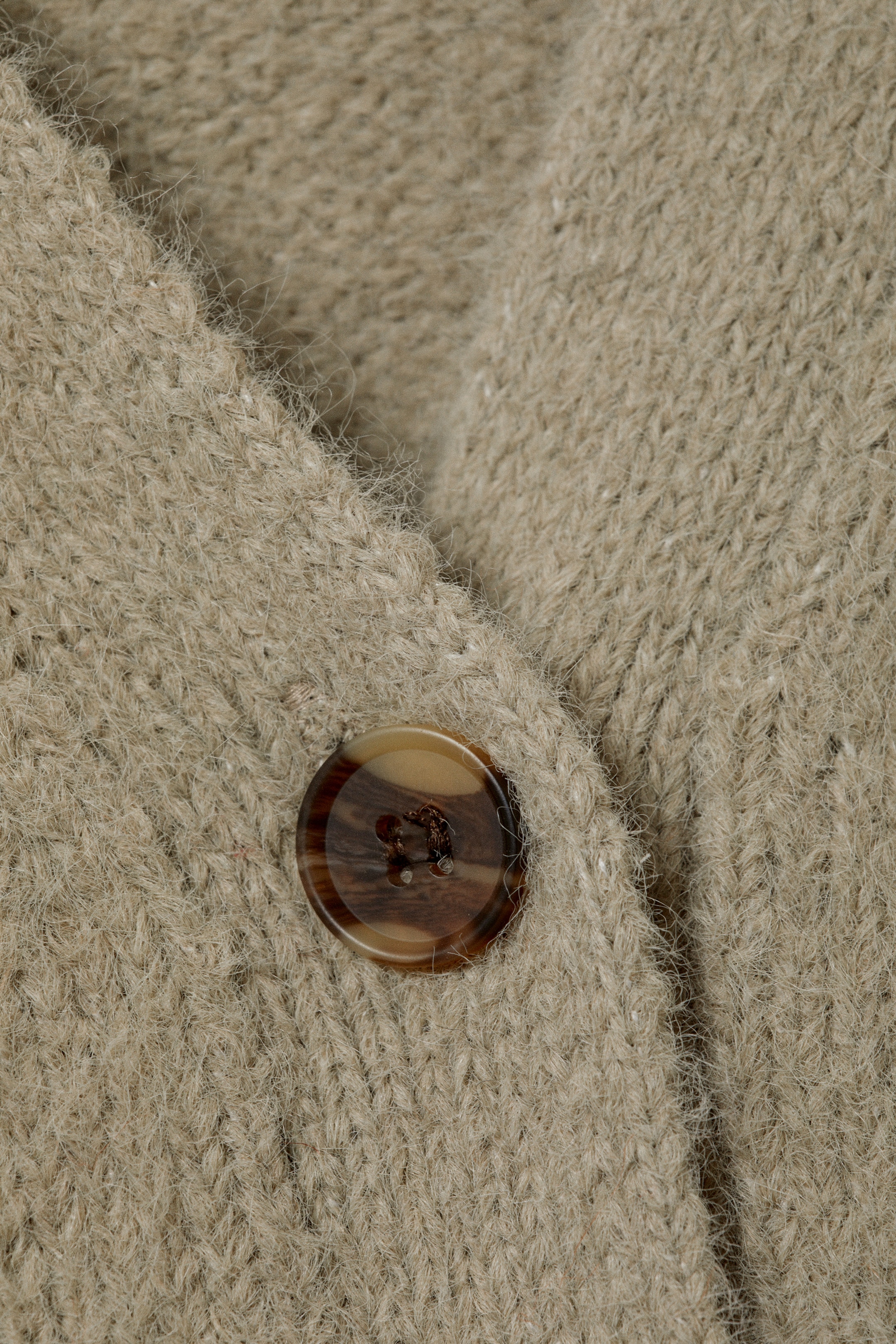 Zobacz większy obraz: Kardigan w prążki z dekoltem w serek - Dusty Mole - ONA | H&M PL 5