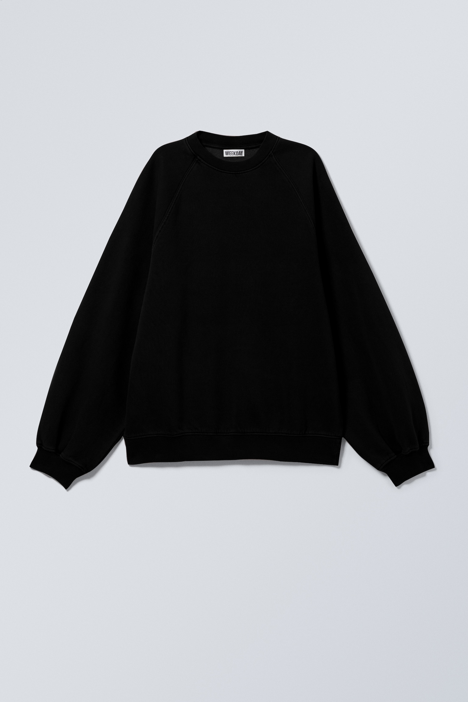 Entspannter Pullover aus schwerer Baumwolle - Schwarz/Petrol/Dunkelbraun
