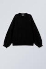 Black - Loose Heavy Sweater - 3