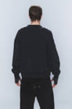 Verwaschenes Schwarz - CM x LB Weites Unisex-Sweatshirt im Used-Look - 6