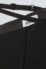 Black - Aline Strappy Trousers - 1