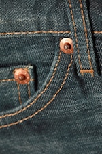 Swamp Blue - Ample Low Waist Loose Wide Jeans - 1