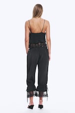 Svart - Rosabel lågmidjade lediga bloomers med spets - 3