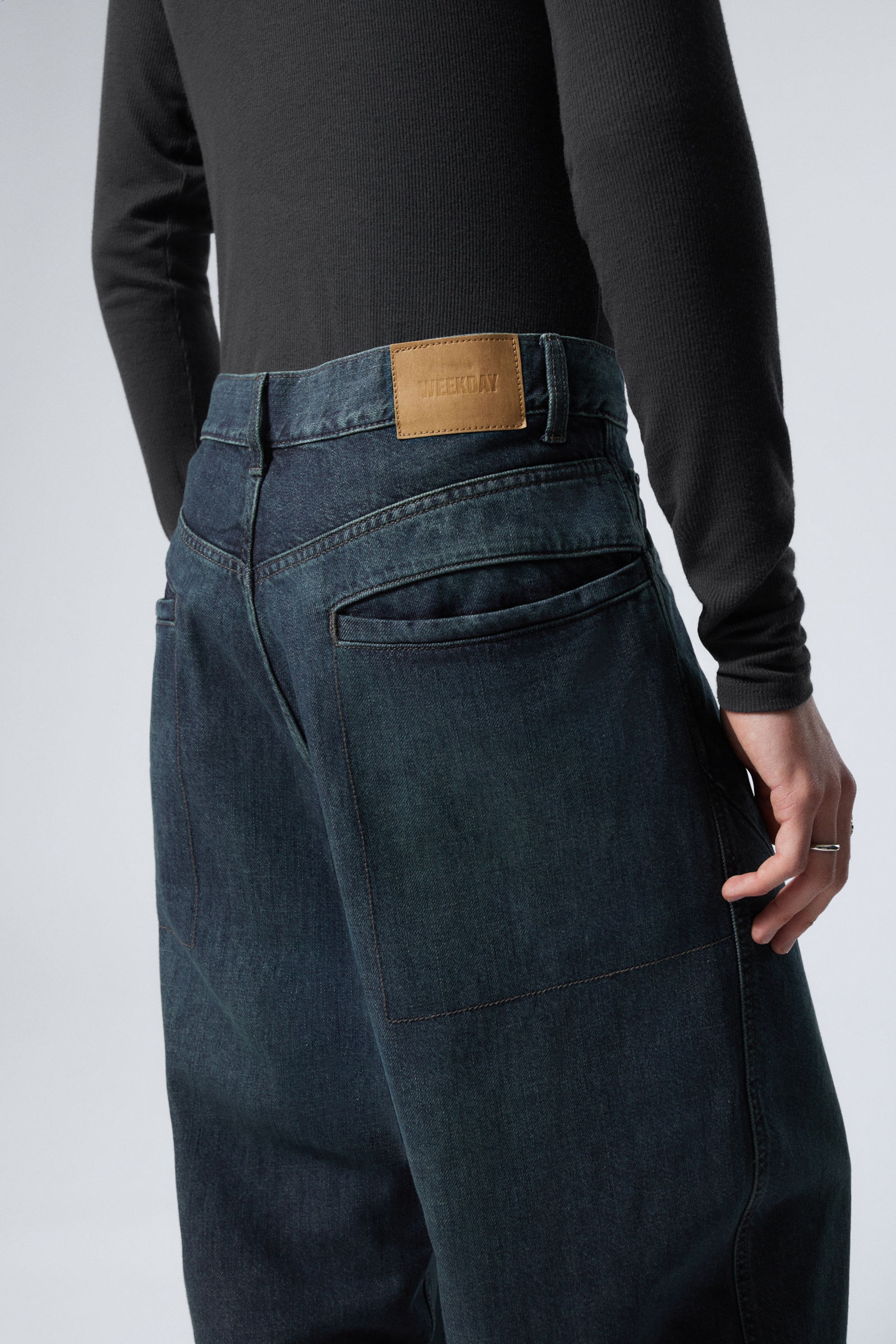 #4C5164 - Astro Loose Baggy Shape Jeans - 2