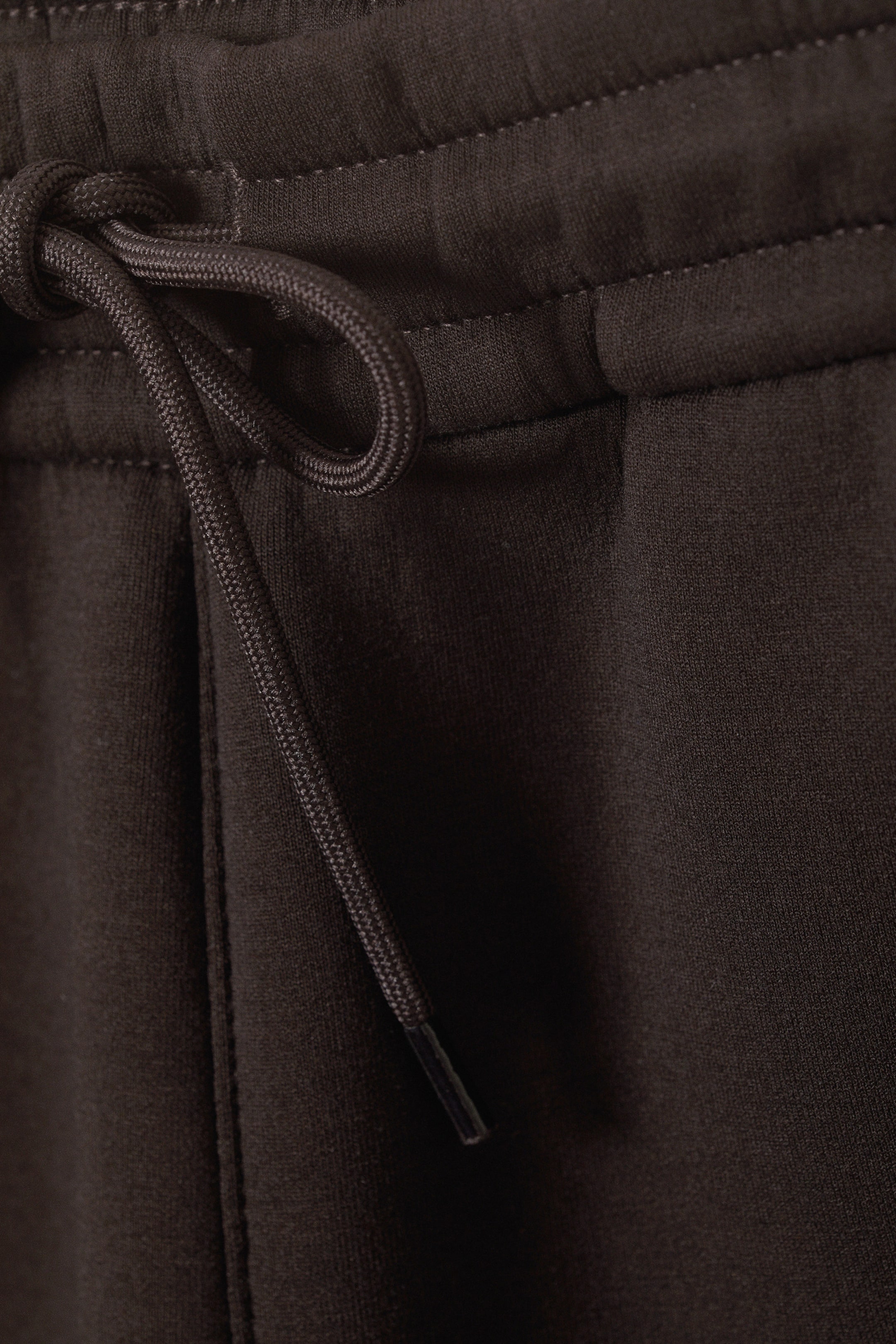Dark Brown - Loose Fit Scuba Sweatpants - 2