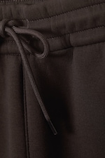 Marron foncé - Pantalon en textile façon néoprène Loose Fit - 1