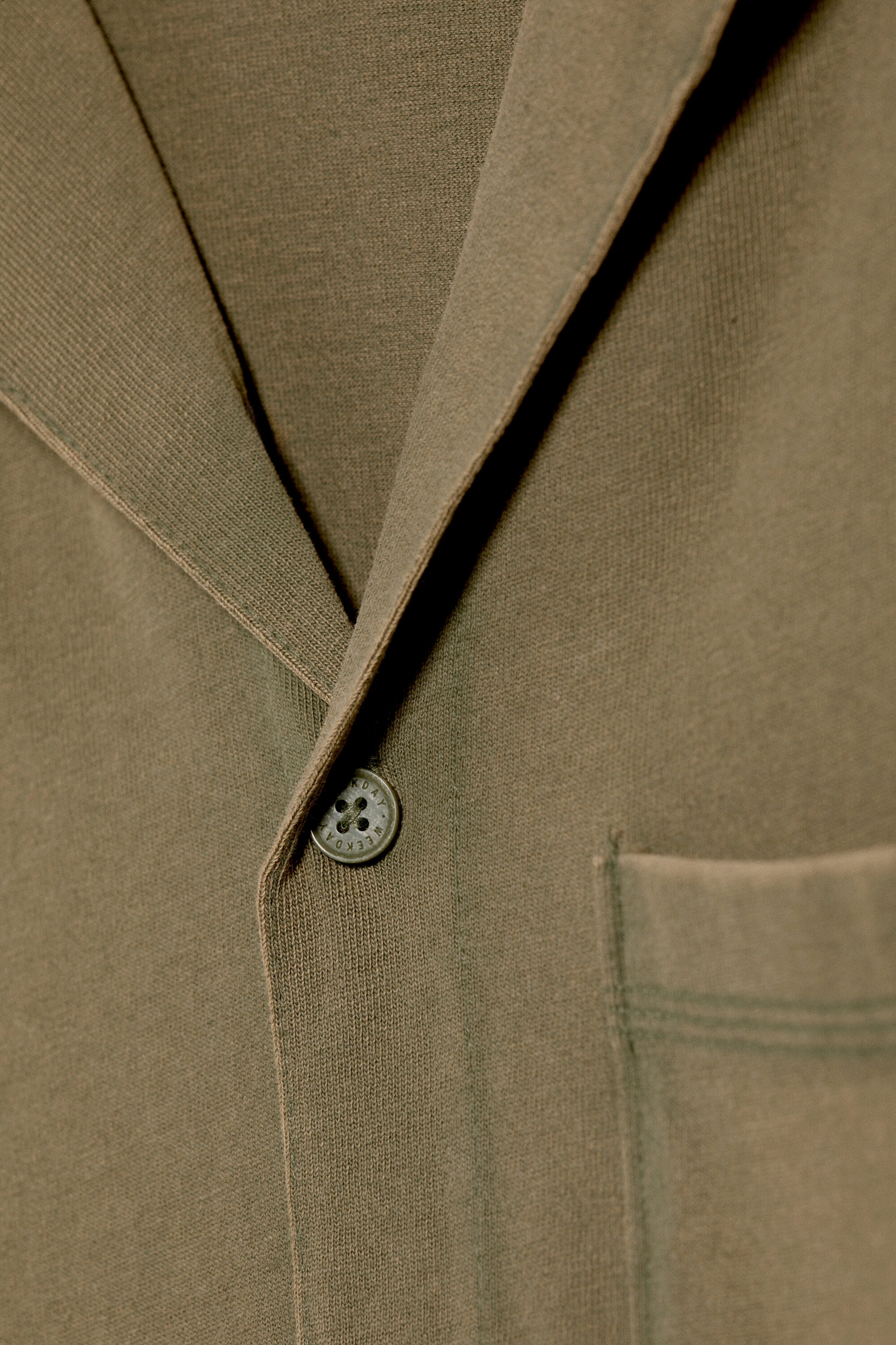 Staubiges Khakigrün - Baumwoll-Pyjamahemd - 5